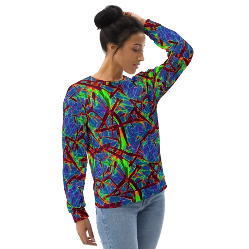 Luminous Crackle on a Sweatshirt