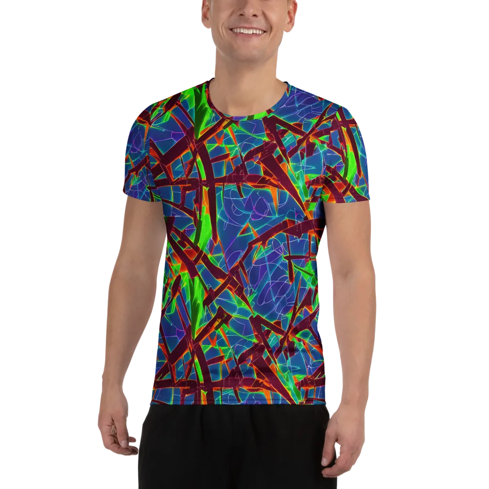 Luminous Crackle on Men's Athletic T-Shirt — Front