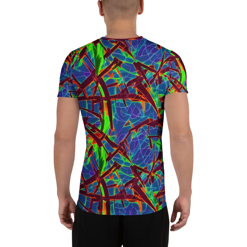 Luminous Crackle on Men's Athletic T-Shirt — Back
