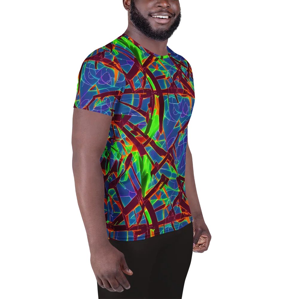 Luminous Crackle on Men's Athletic T-Shirt — Right