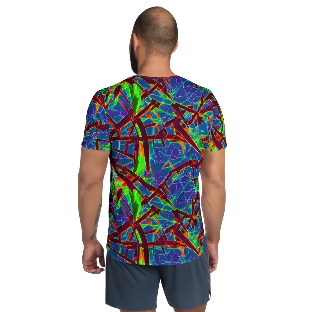Luminous Crackle on Men's Athletic T-Shirt — Back