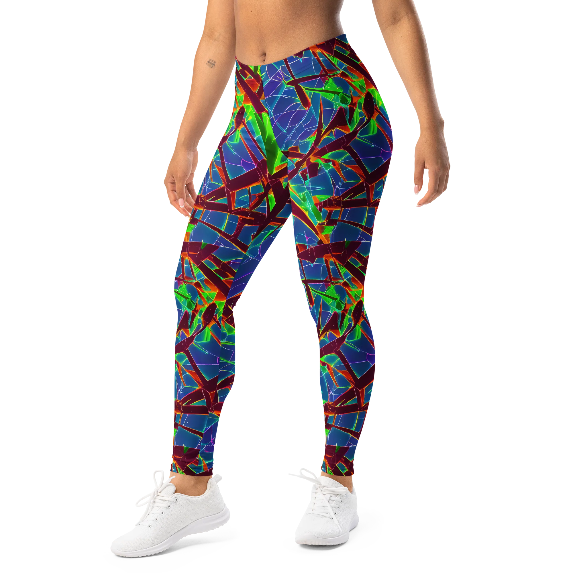 Luminous Crackle on Leggings — Left Front