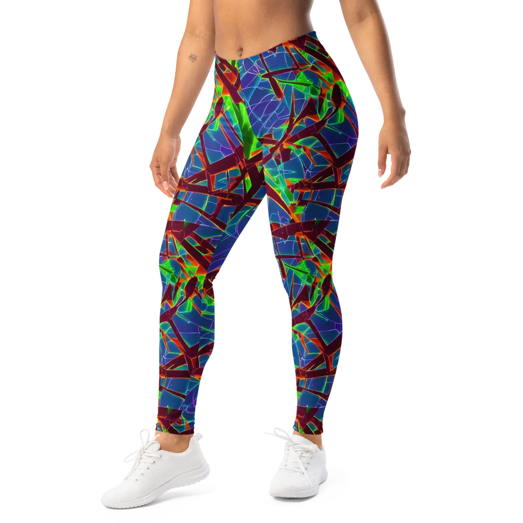 Luminous Crackle on Leggings — Left Front