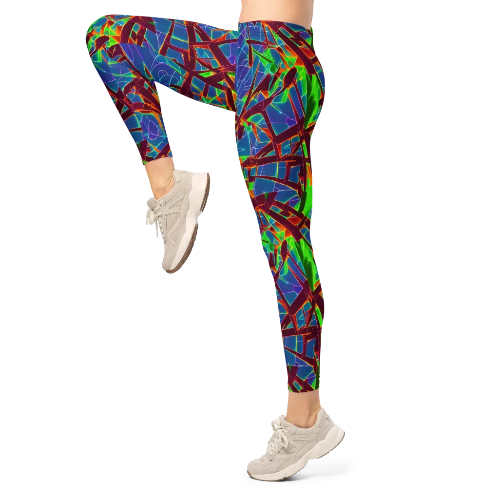 Luminous Crackle on Leggings — Left