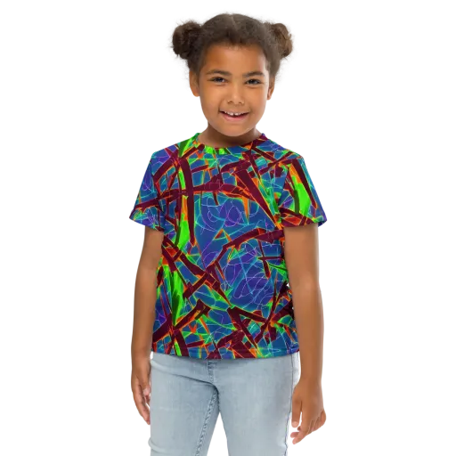 Luminous Crackle on a Kids Crew Neck T-Shirt