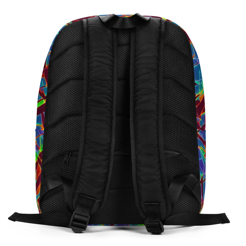 Luminous Crackle on Minimalist Backpack — Back