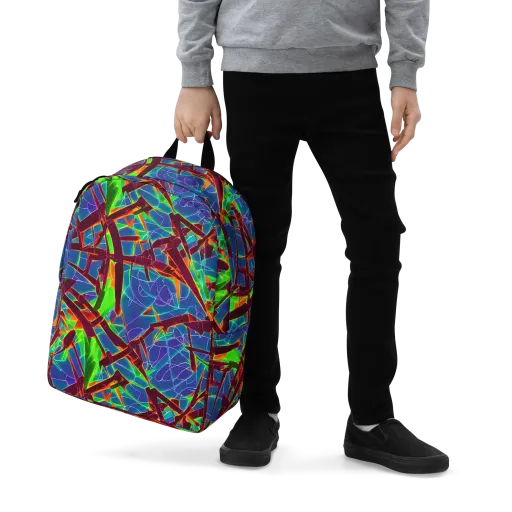Luminous Crackle on a Minimalist Backpack