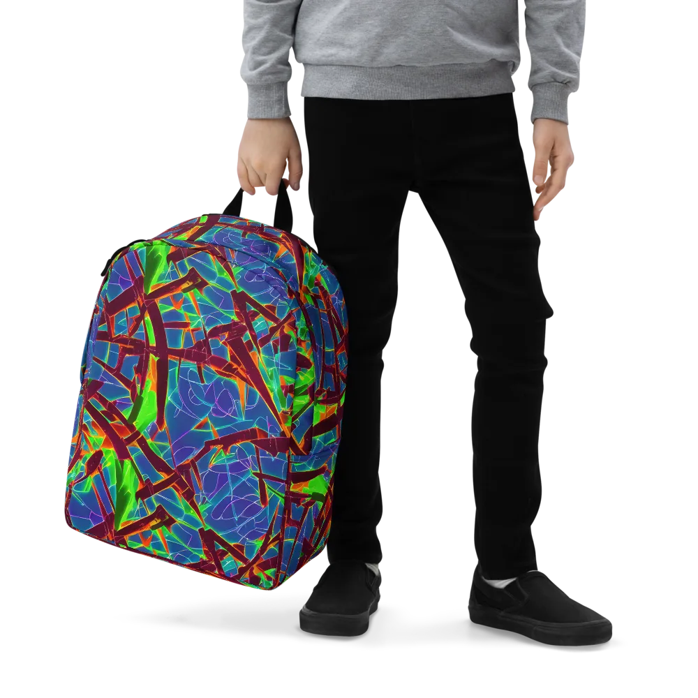 Luminous Crackle on Minimalist Backpack — Zoomed-in