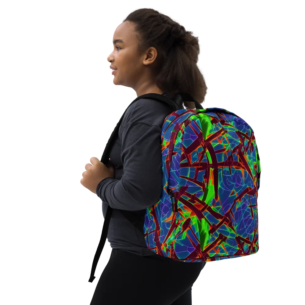 Luminous Crackle on Minimalist Backpack — Right Front