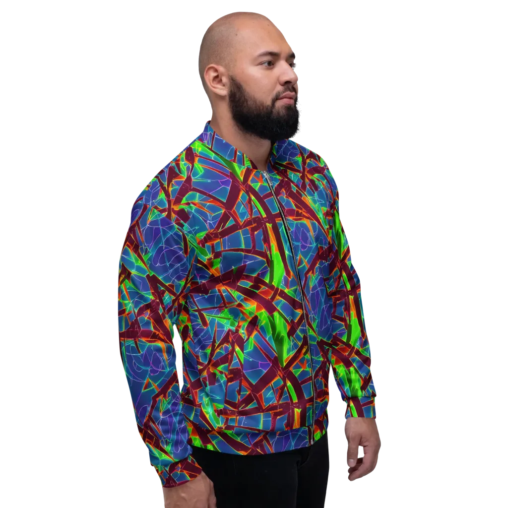 Luminous Crackle on Bomber Jacket — Right