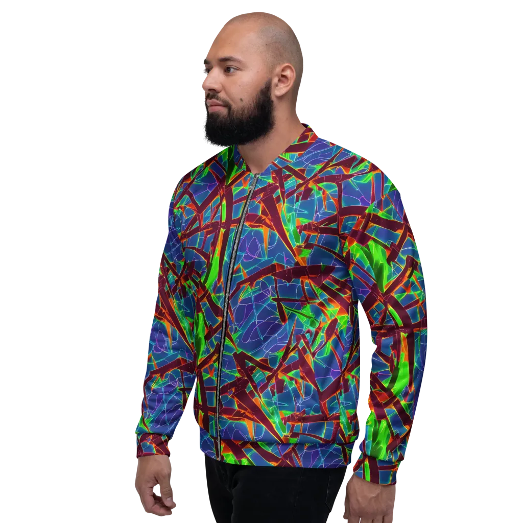 Luminous Crackle on Bomber Jacket — Left