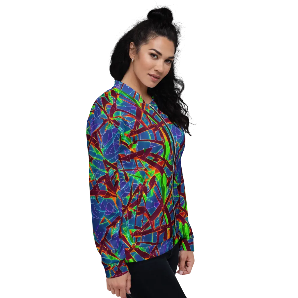 Luminous Crackle on Bomber Jacket — Right