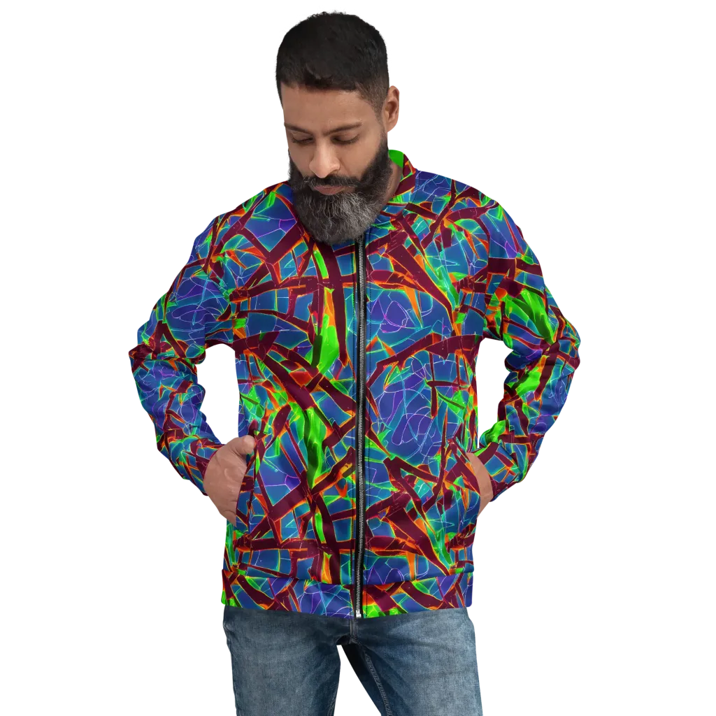 Luminous Crackle on Bomber Jacket — Front