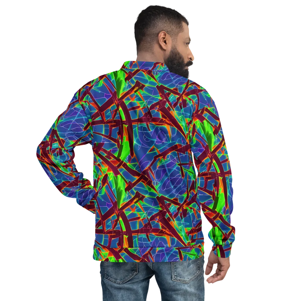 Luminous Crackle on Bomber Jacket — Back