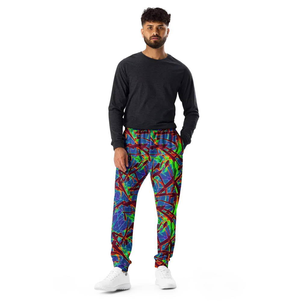 Luminous Crackle on Men's Joggers — Front