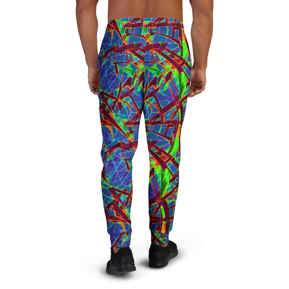 Luminous Crackle on Men's Joggers — Back