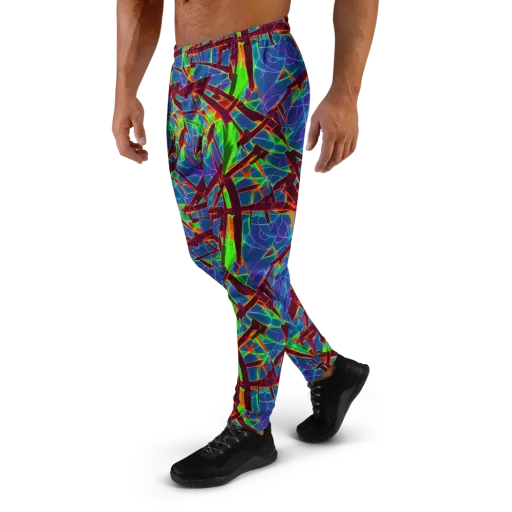 Luminous Crackle on a Men's Joggers