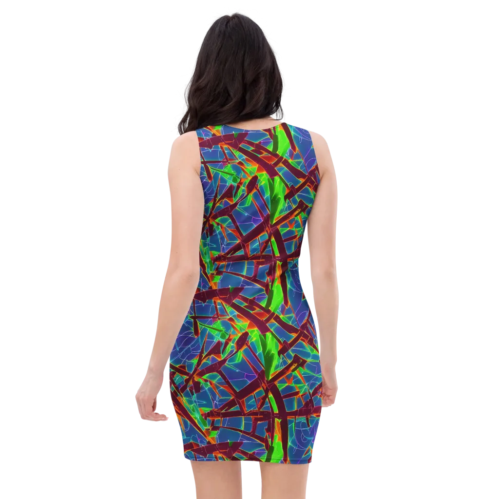 Luminous Crackle on Bodycon Dress — Back
