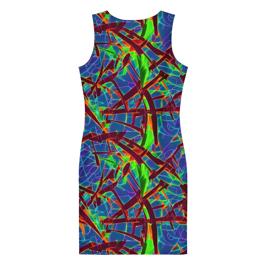 Luminous Crackle on Bodycon Dress — Back