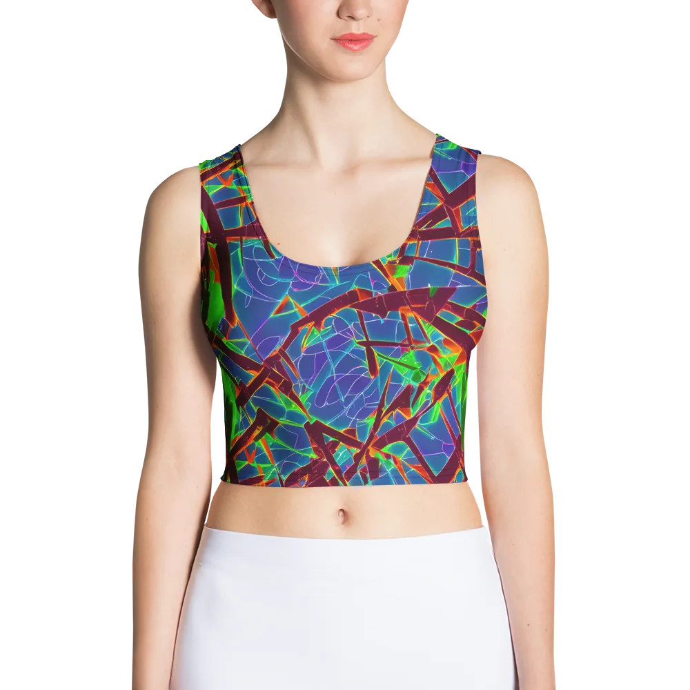 Luminous Crackle on Crop Top — Front