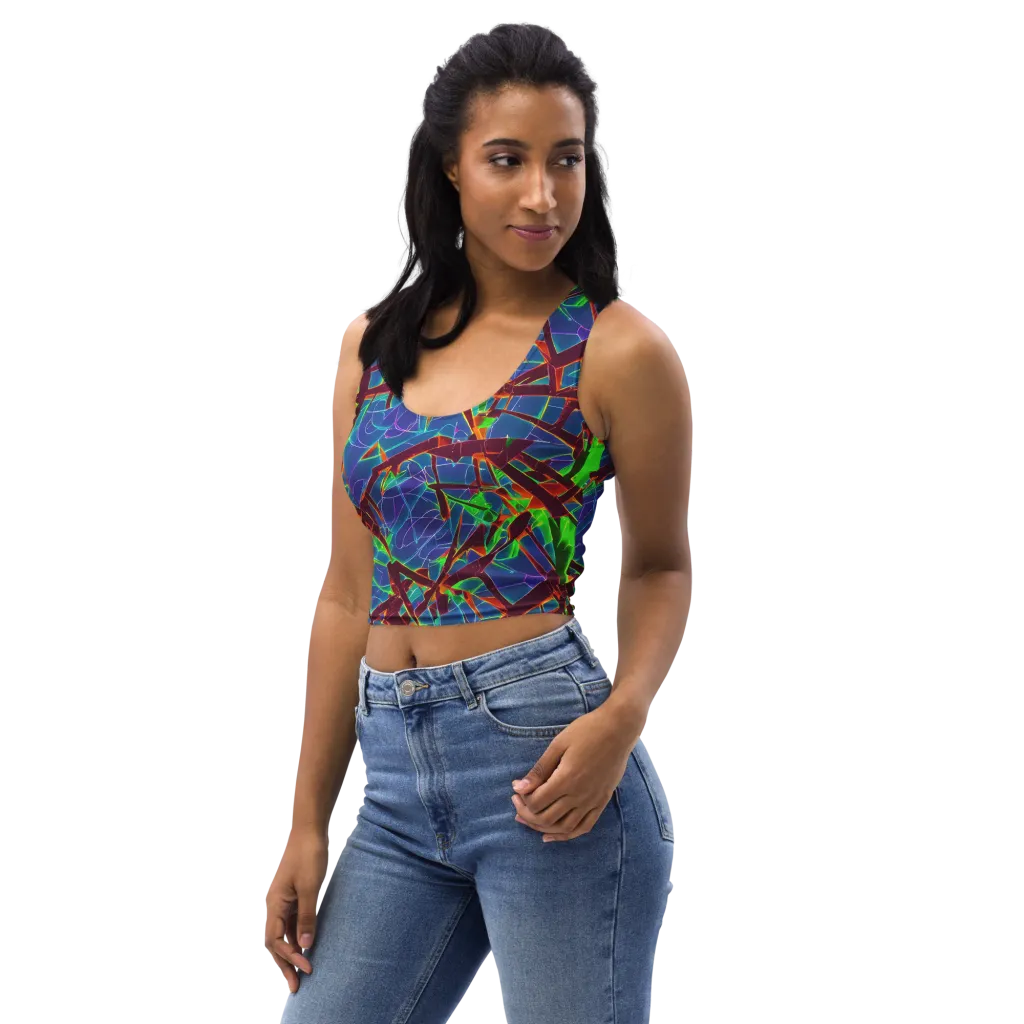 Luminous Crackle on Crop Top — Left Front