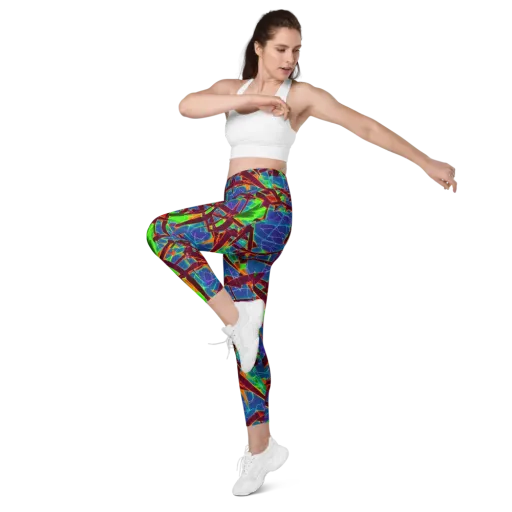 Luminous Crackle on a Leggings with Pockets