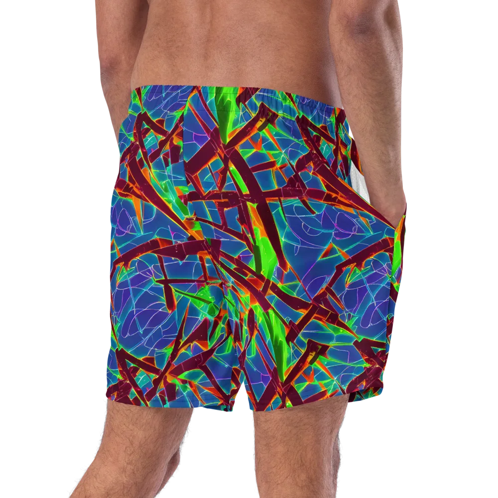 Luminous Crackle on Swim Trunks — Right Back