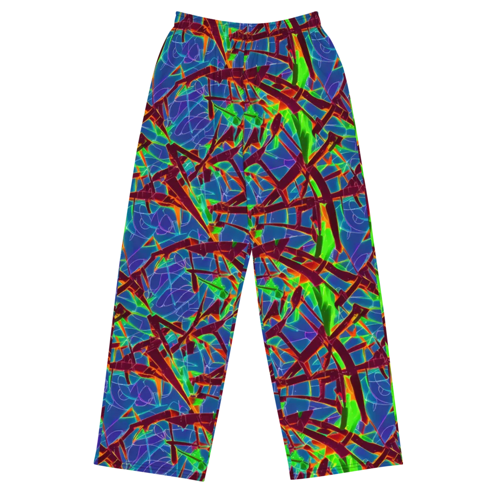 Luminous Crackle on Wide-Leg Pants — Front