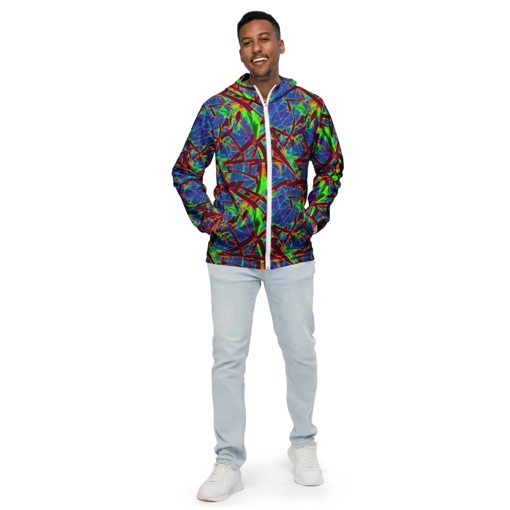 Luminous Crackle on Men's Windbreaker — Front