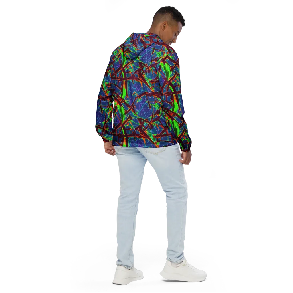 Luminous Crackle on Men's Windbreaker — Back