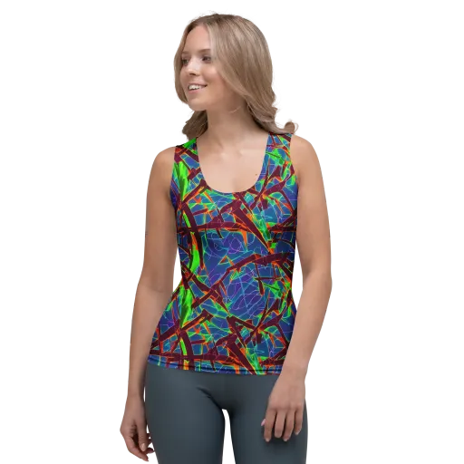 Luminous Crackle on a Women's Tank Top
