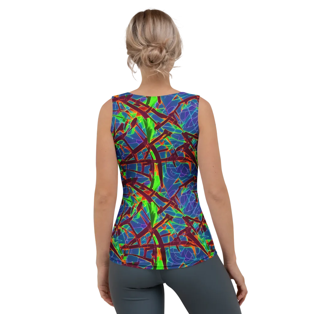 Luminous Crackle on Women's Tank Top — Back