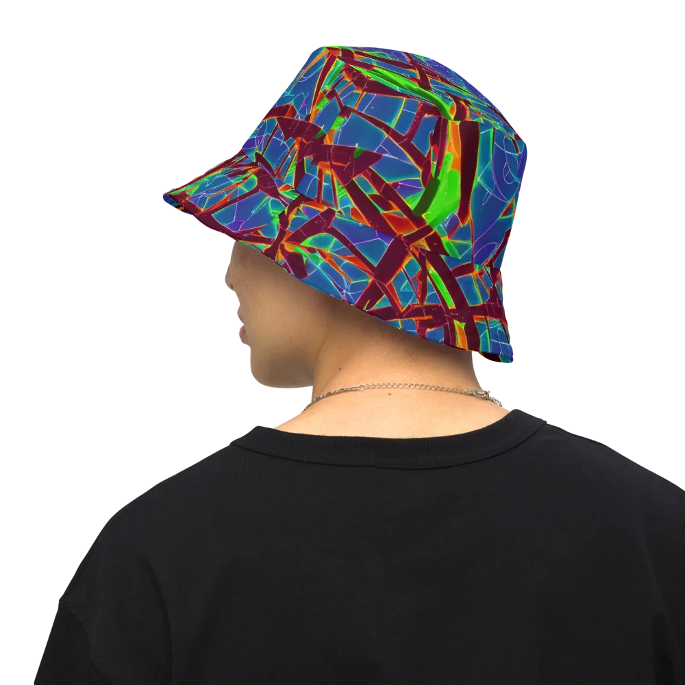 Luminous Crackle on Reversible Bucket Hat — Back Inside