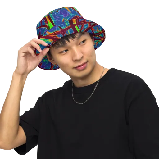 Luminous Crackle on a Reversible Bucket Hat