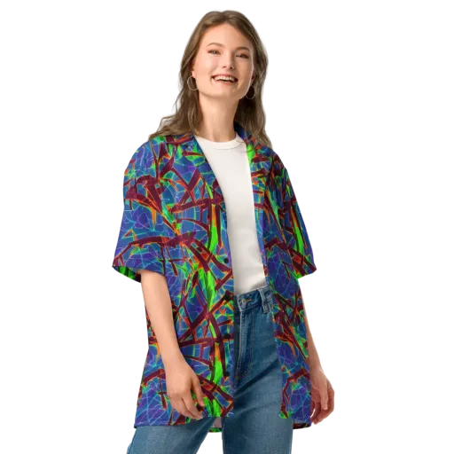 Luminous Crackle on a Button Shirt