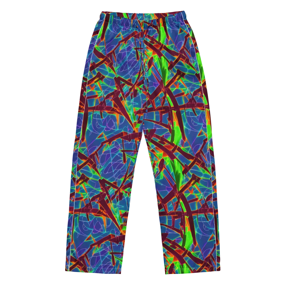 Luminous Crackle on Women's Pajama Pants — Front