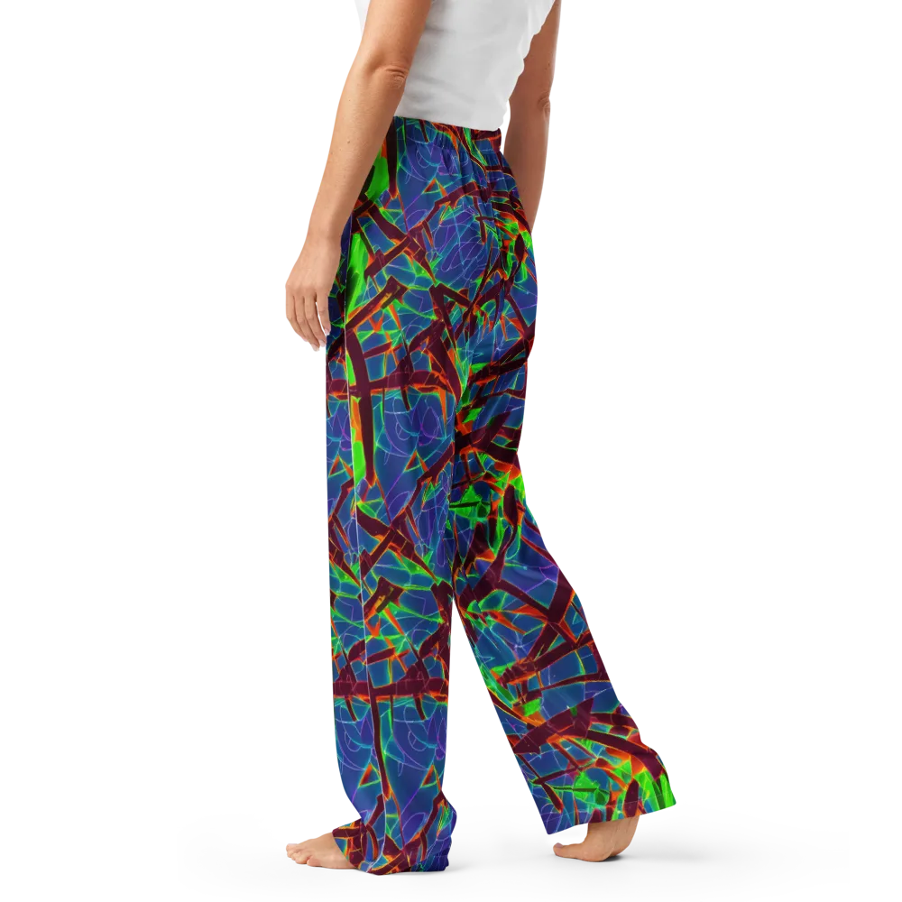 Luminous Crackle on Women's Pajama Pants — Left