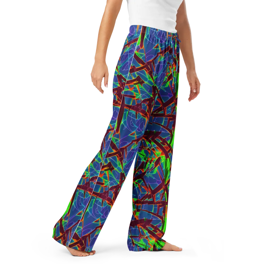 Luminous Crackle on Women's Pajama Pants — Right Front