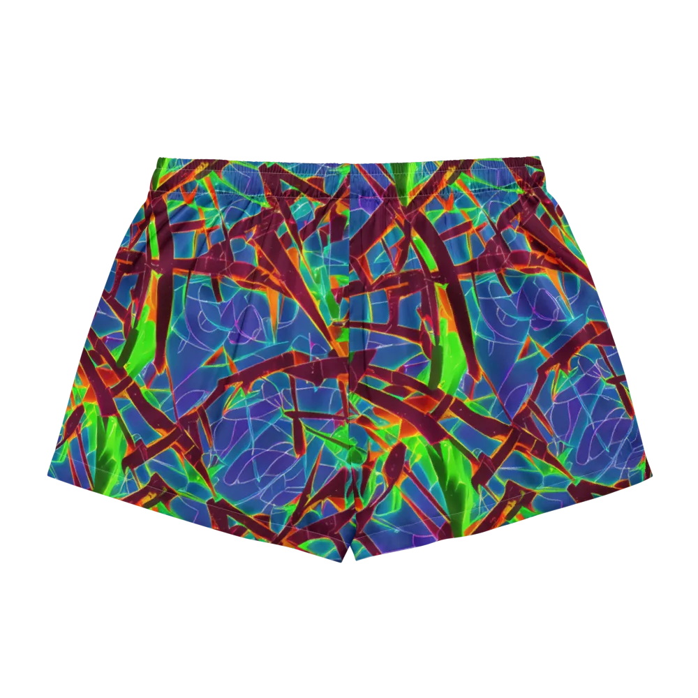 Luminous Crackle on Women's Pajama Shorts — Back