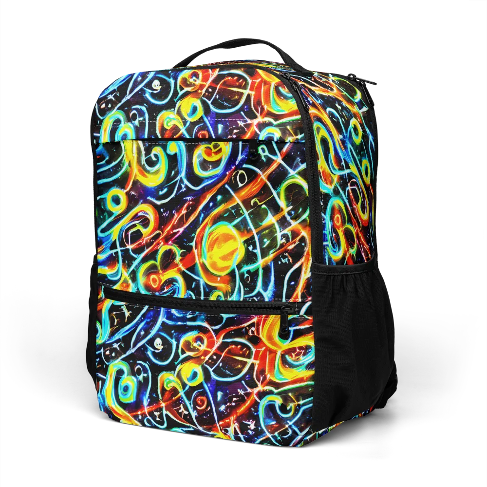 Starlit Scribble on Utility Backpack — Left Front