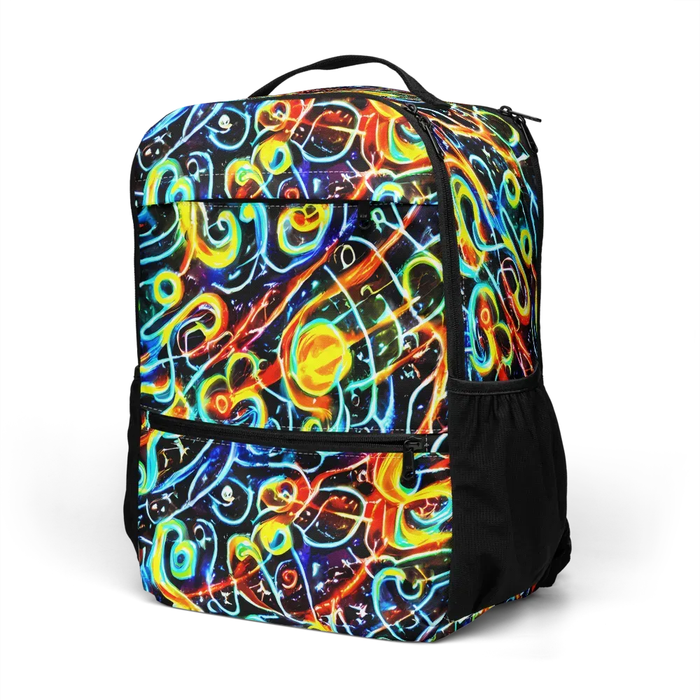 Starlit Scribble on Utility Backpack — Left Front