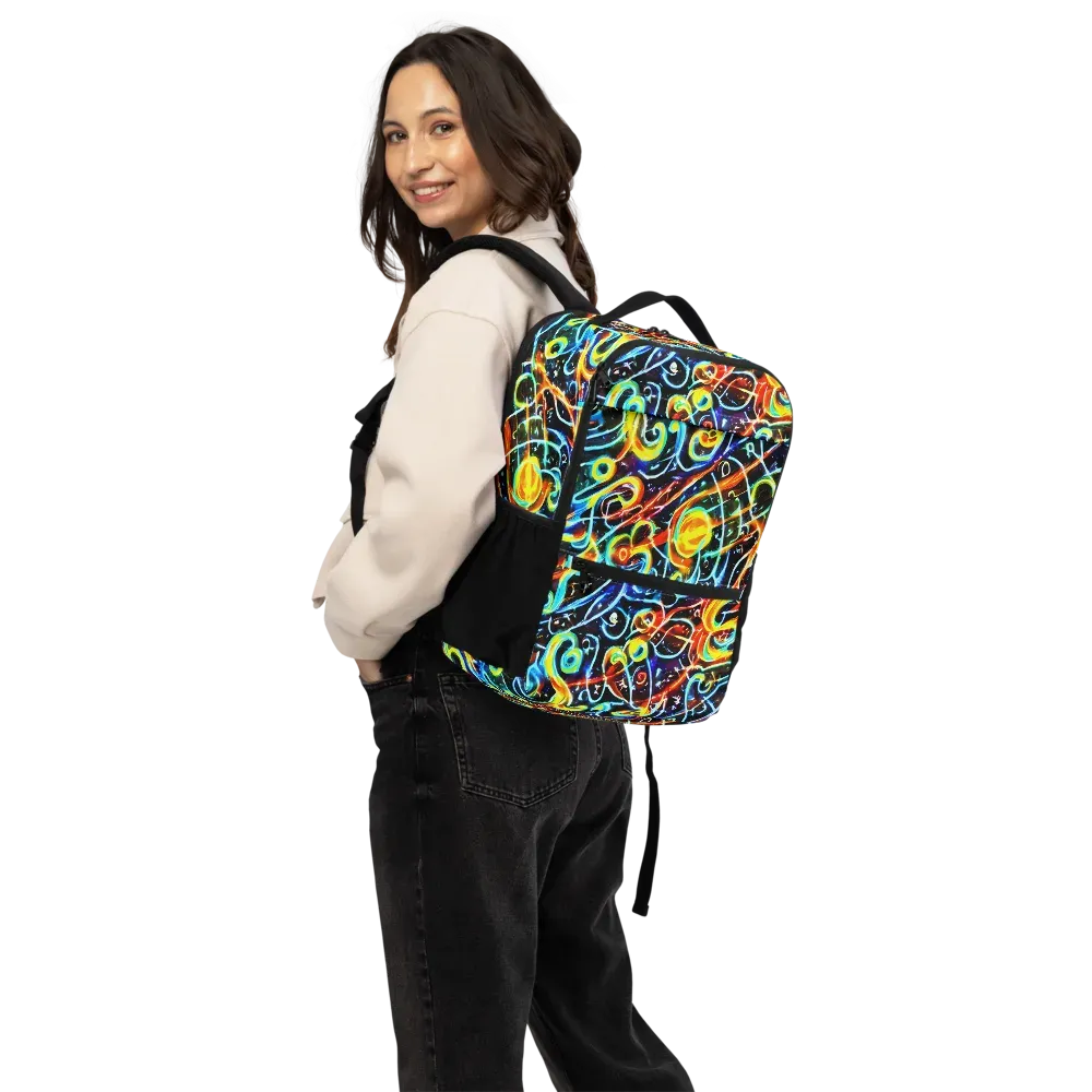 Starlit Scribble on Utility Backpack — Back