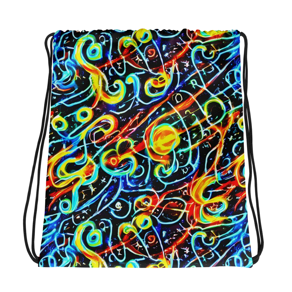 Starlit Scribble on Drawstring Bag — Photo