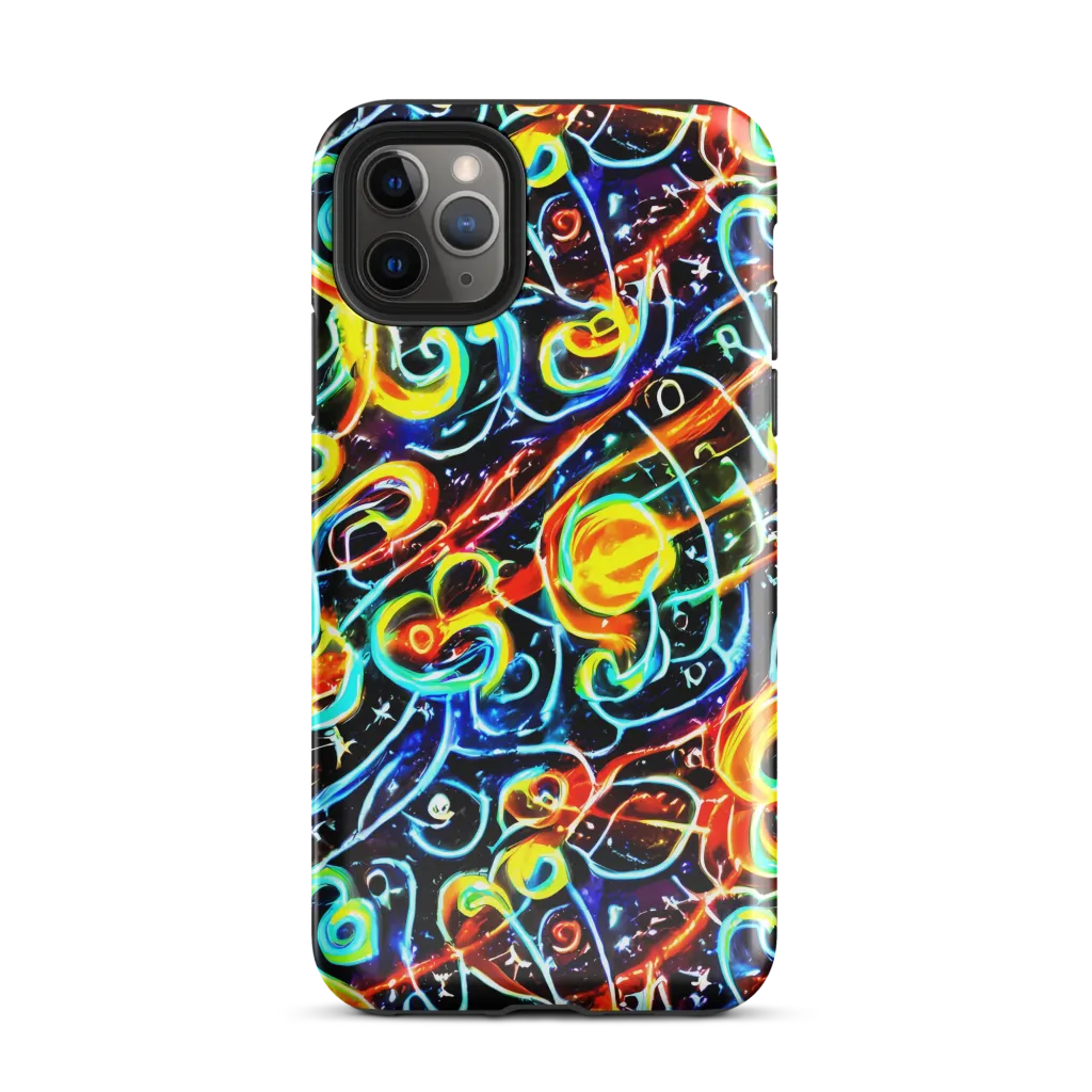 Starlit Scribble on Tough Case for iPhone® — Front
