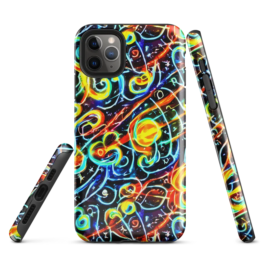 Starlit Scribble on Tough Case for iPhone® — Front