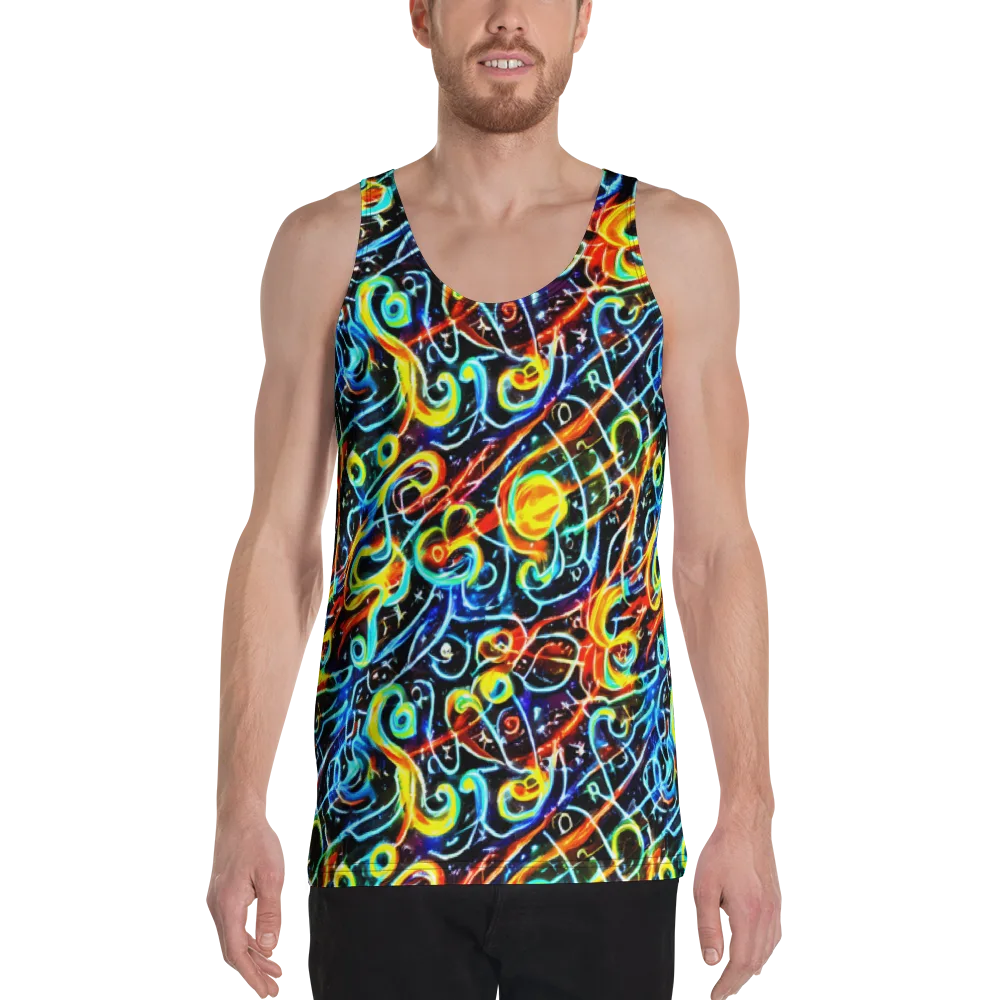 Starlit Scribble on Men's Tank Top — Front