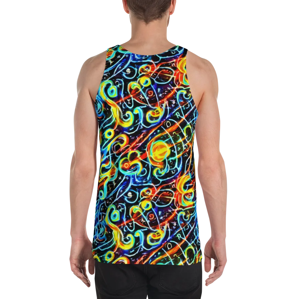 Starlit Scribble on Men's Tank Top — Back