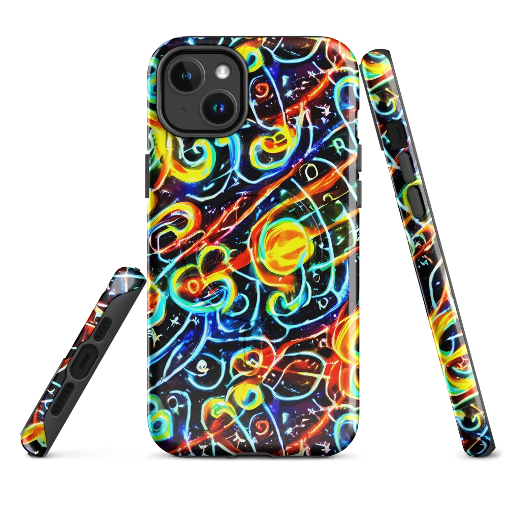 Starlit Scribble on MagSafe Tough Case for iPhone® — Front