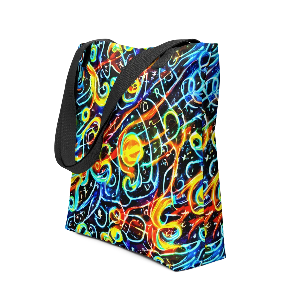 Starlit Scribble on Tote Bag — Front