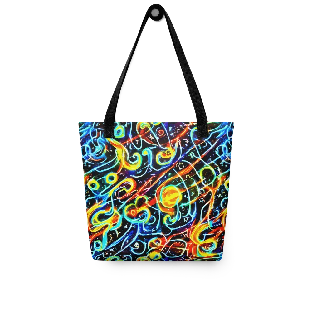 Starlit Scribble on Tote Bag — Front